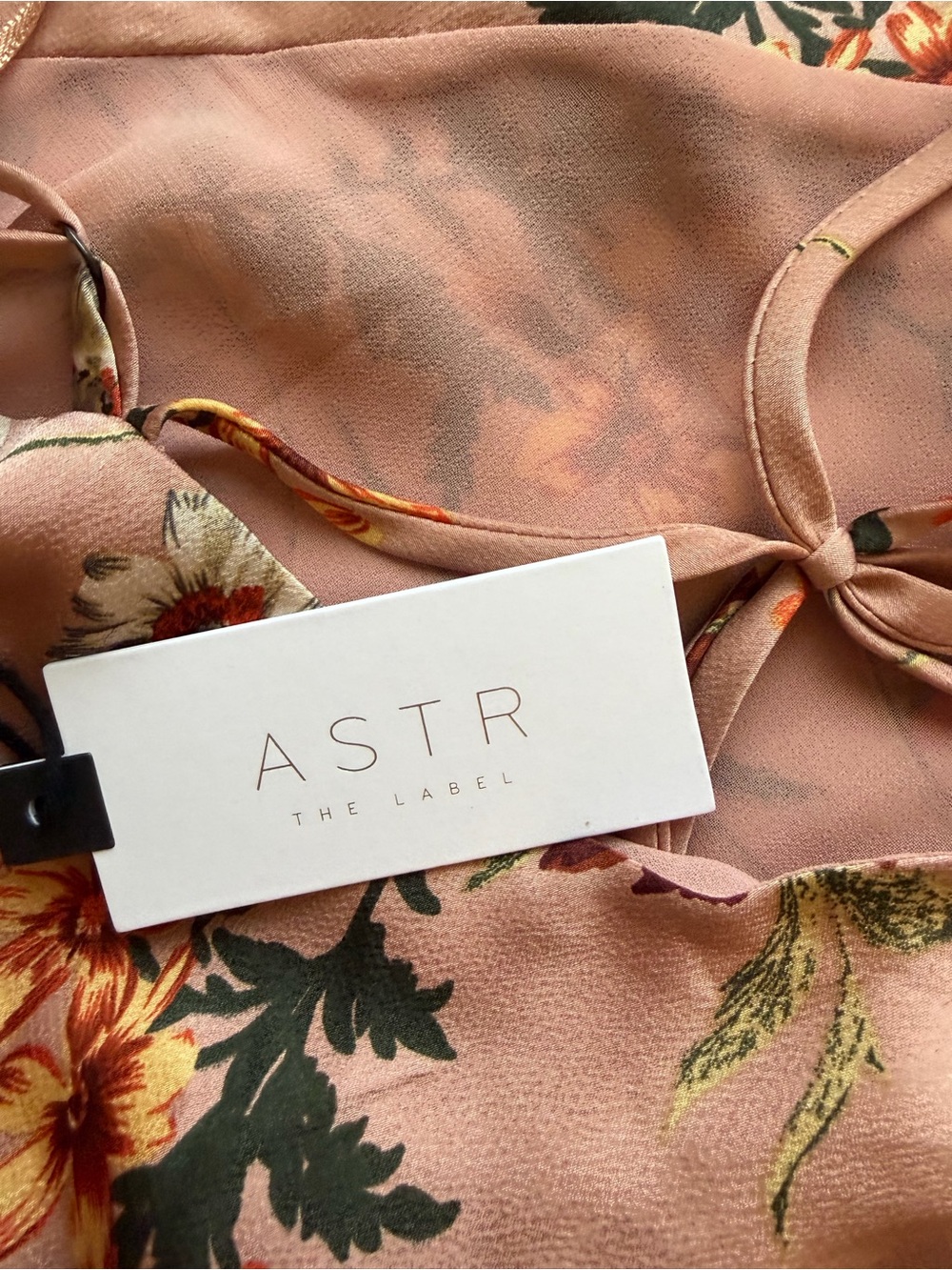 Astr Strapless Dusty Pink Floral Maxi Dress - Picture 3 of 4